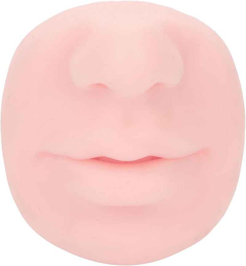 woobles Silicone Piercing Model with Mouth, Flexible Soft Imitation Nose Model, Reusable Nose Displays for Teaching, Approx. 7 X 7.5 X 4.2cm (Light Skin Color) - Image 1
